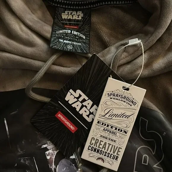 Sprayground Star Wars MANDALORIAN HOODIE PULLOVER BROWN Size XL / NWT - Picture 7 of 8